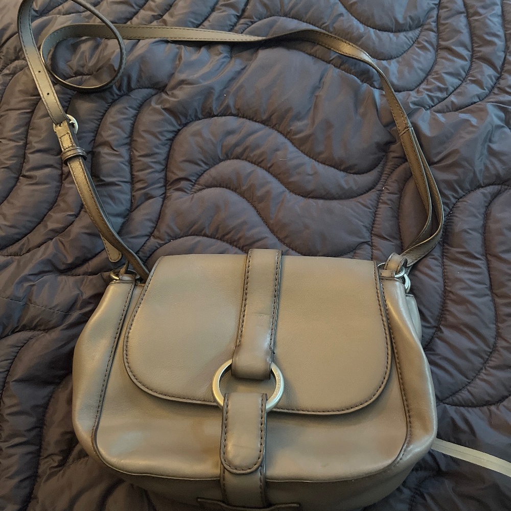 Michael Kors leather saddlebag